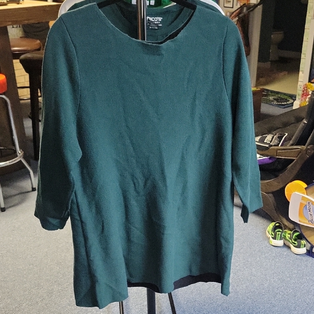 Chico's Deep Green Tunic Top